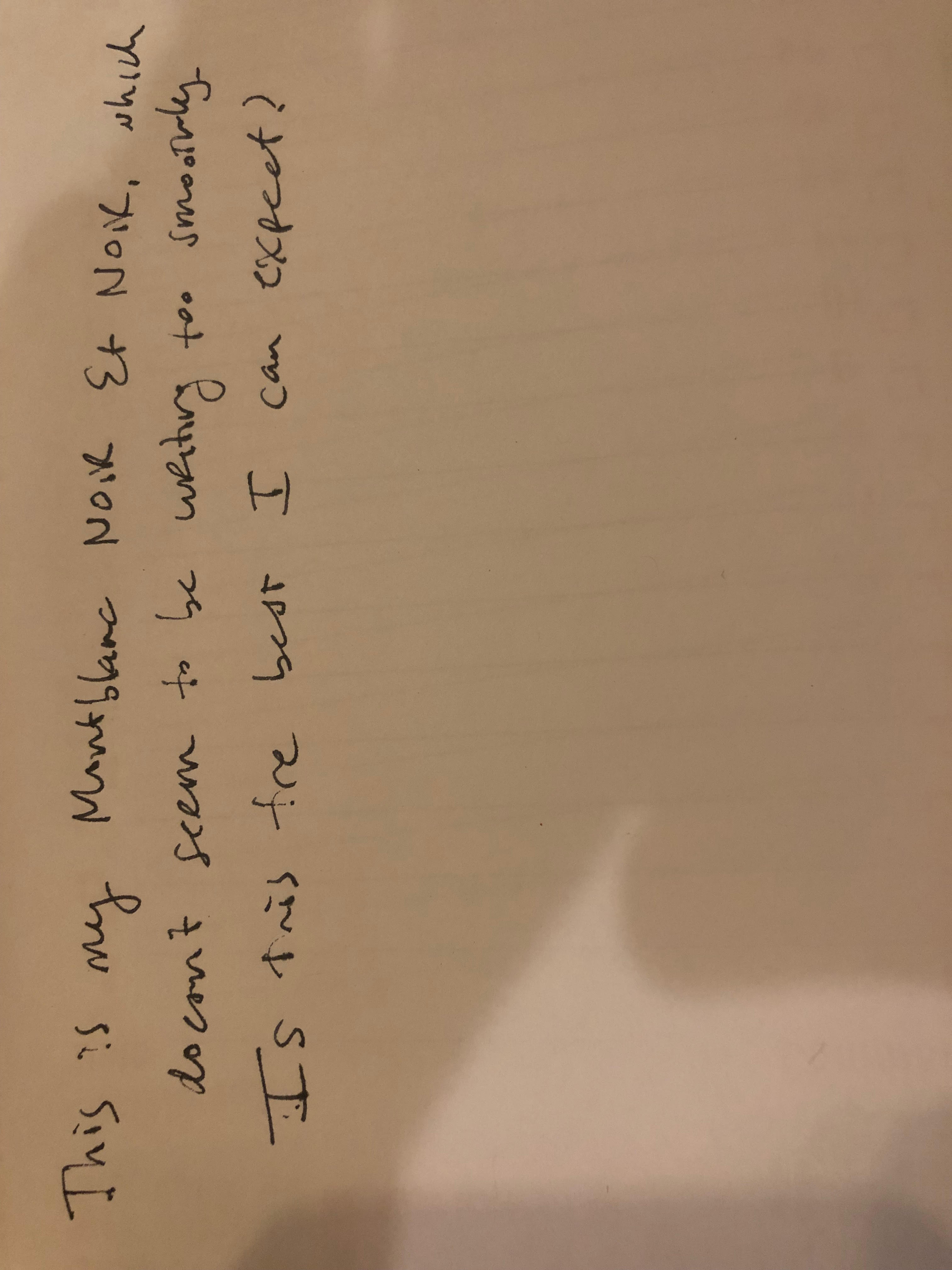 Montblanc Noir et Noir — writing sample